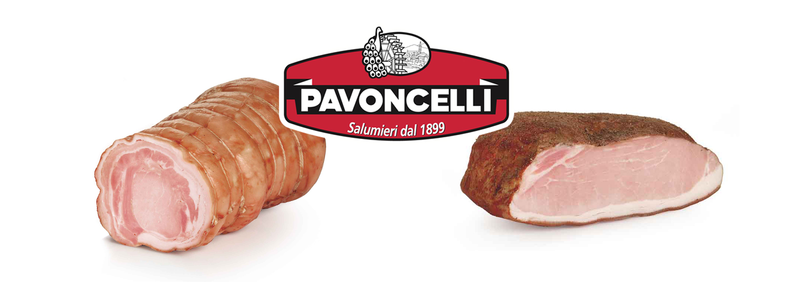 イタリア老舗サラミメーカーパヴォンチェッリ 豚胸肉のロースト ポルケッタ スモーク スペックコット 日本販売開始 フランス食材輸入商社アルカン